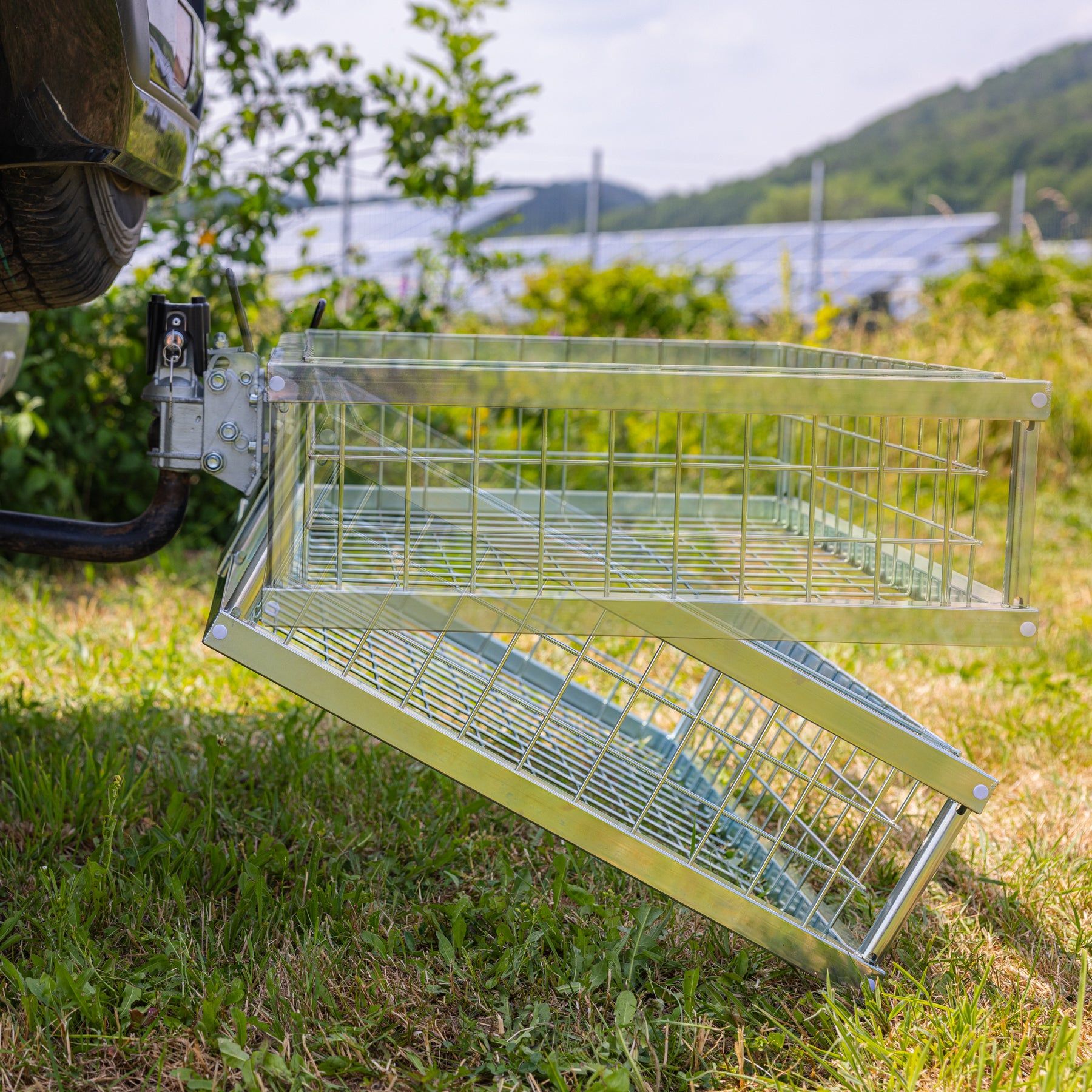 Eurohunt klappbare Schnellkupplung – 890 × 585 × 200 mm, verzinkt