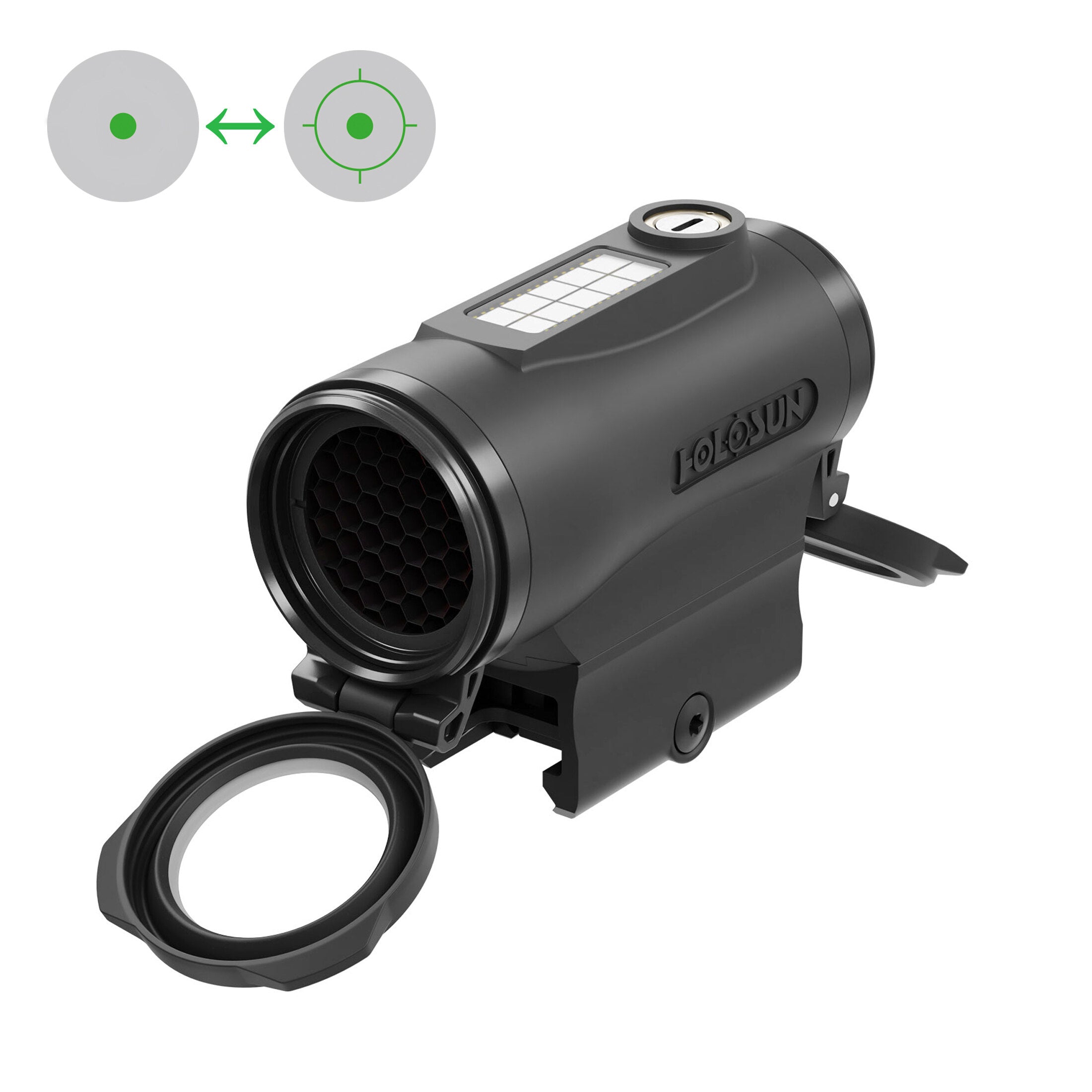 Holosun HE530C-GR – retícula Circle Dot verde solar titanio