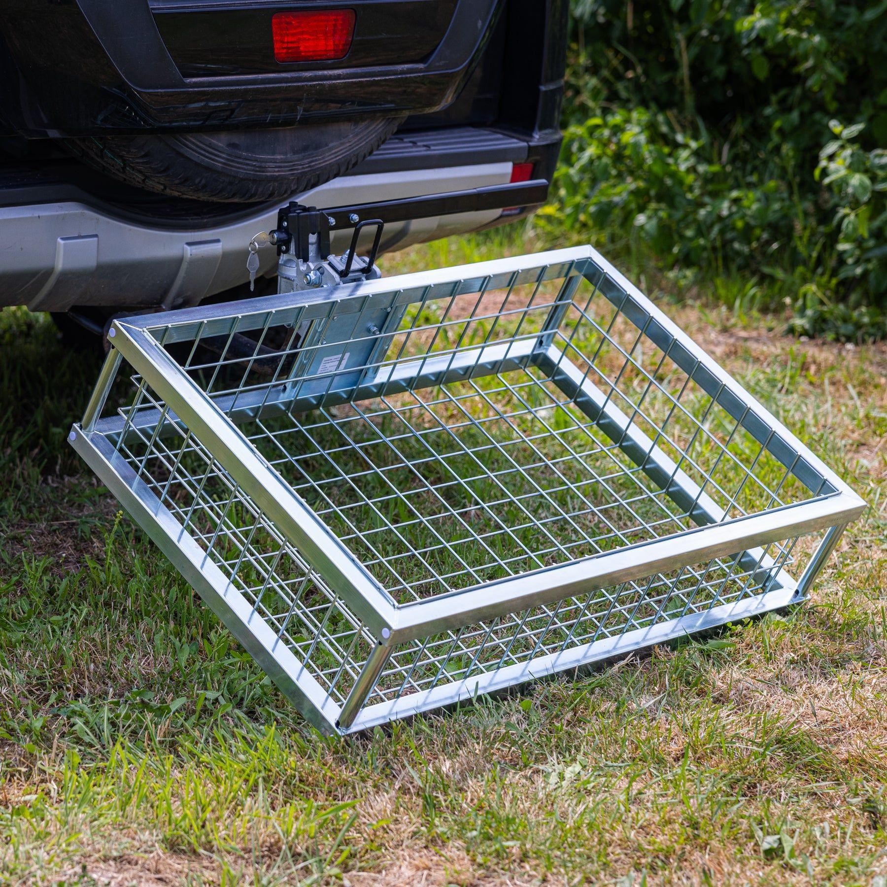 Eurohunt acoplamiento rápido abatible – 890 × 585 × 200 mm, galvanizado