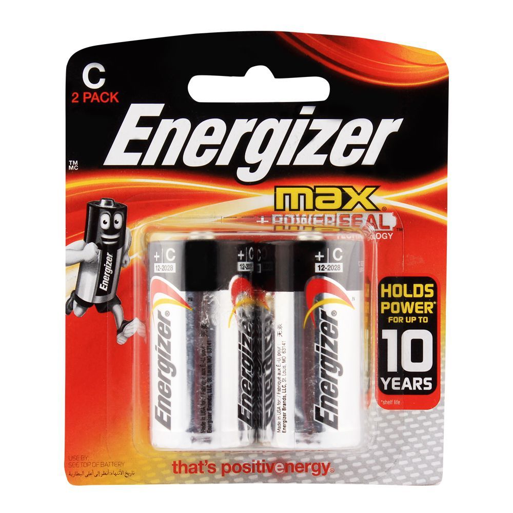 Energizer C 1,5 V blister 2 pièces