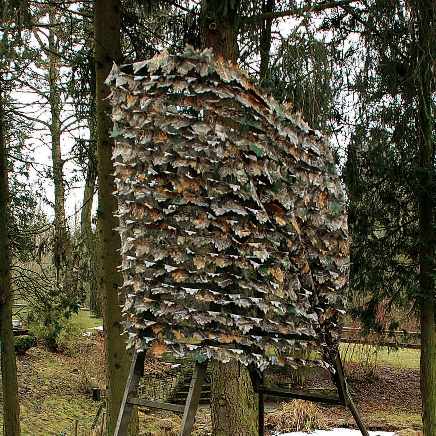 Eurohunt Nylap red de camuflaje, leaf look, aprox. 150 × 300 cm
