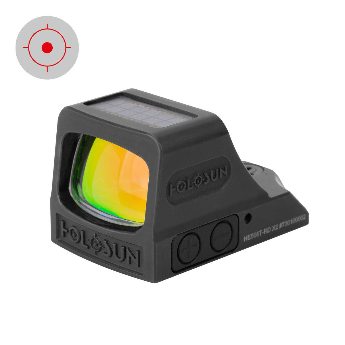 Holosun HE508T-RD X2 rouge Circle Dot solaire titane