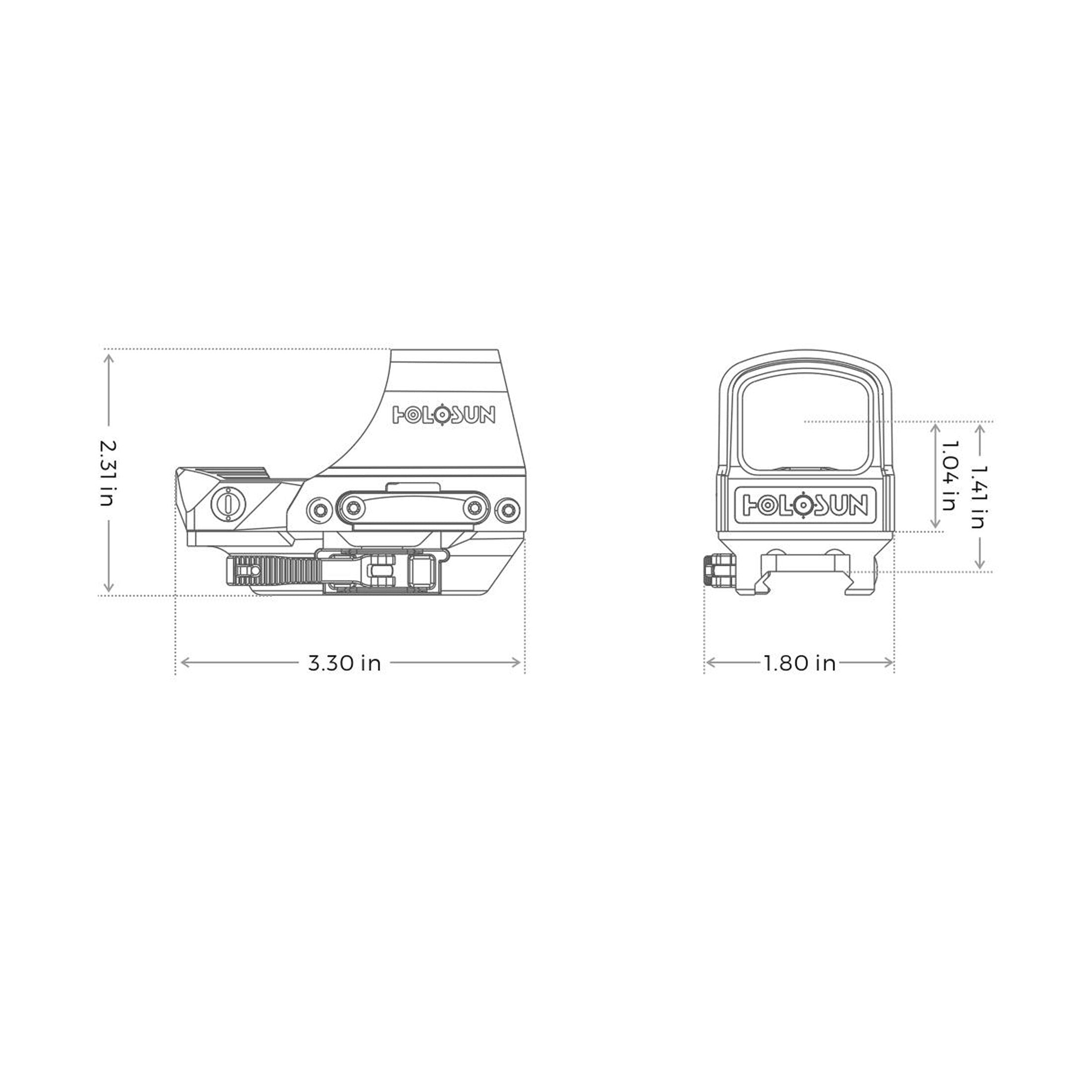 Holosun HS510C κόκκινο circle-dot ηλιακό QD