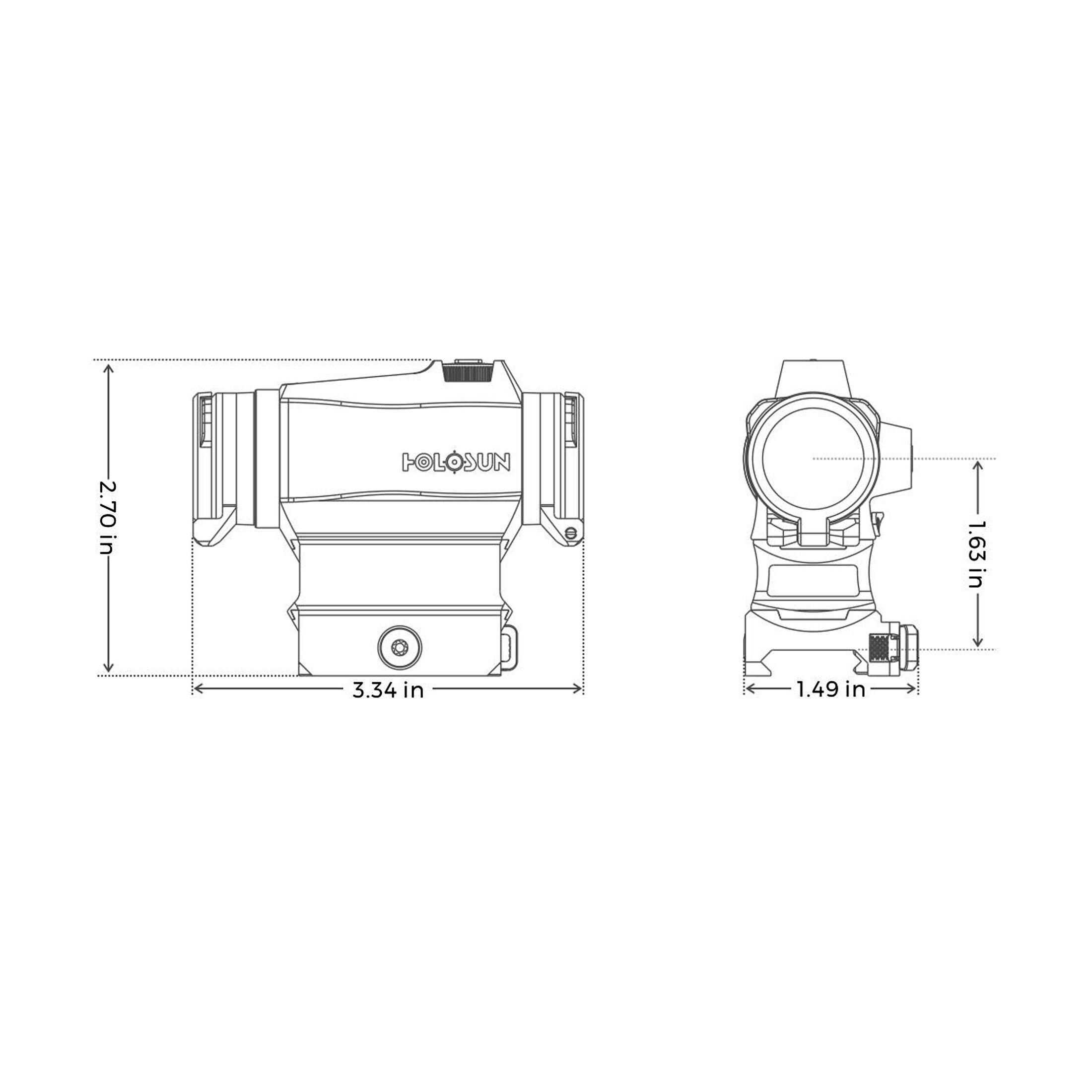 Holosun HE515CM-GR Green Circle Dot Solar QD