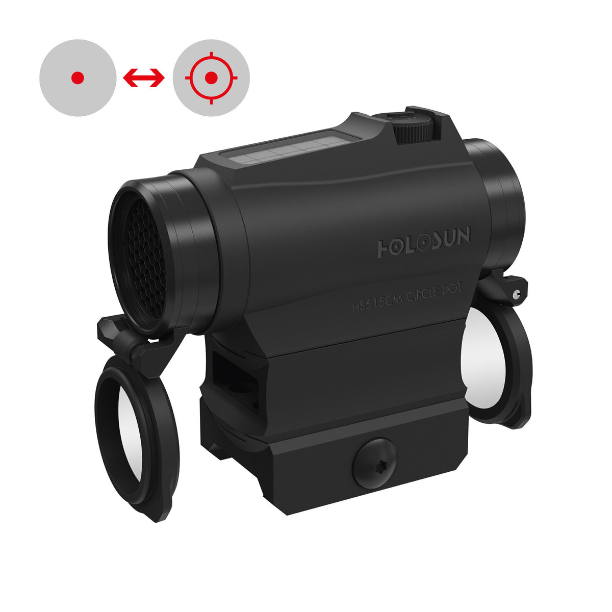Holosun HS515CM – retícula Circle Dot roja solar QD