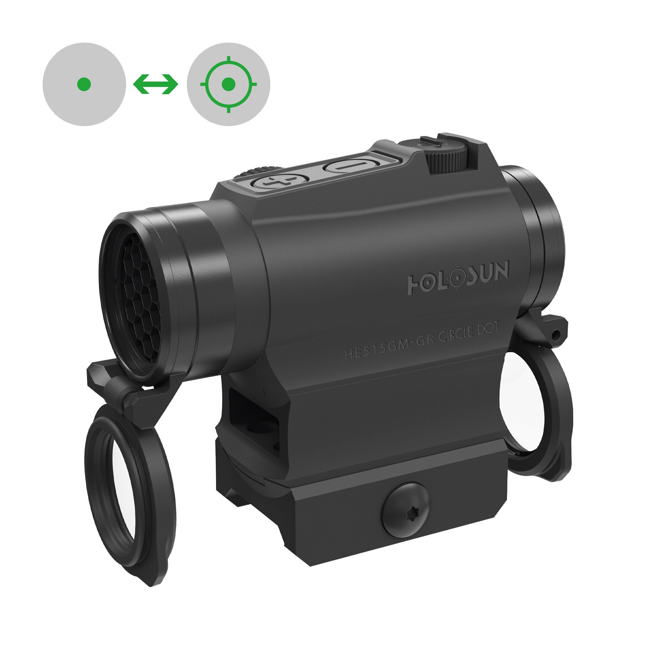 Holosun HE515GM-GR – retícula Circle Dot verde QD