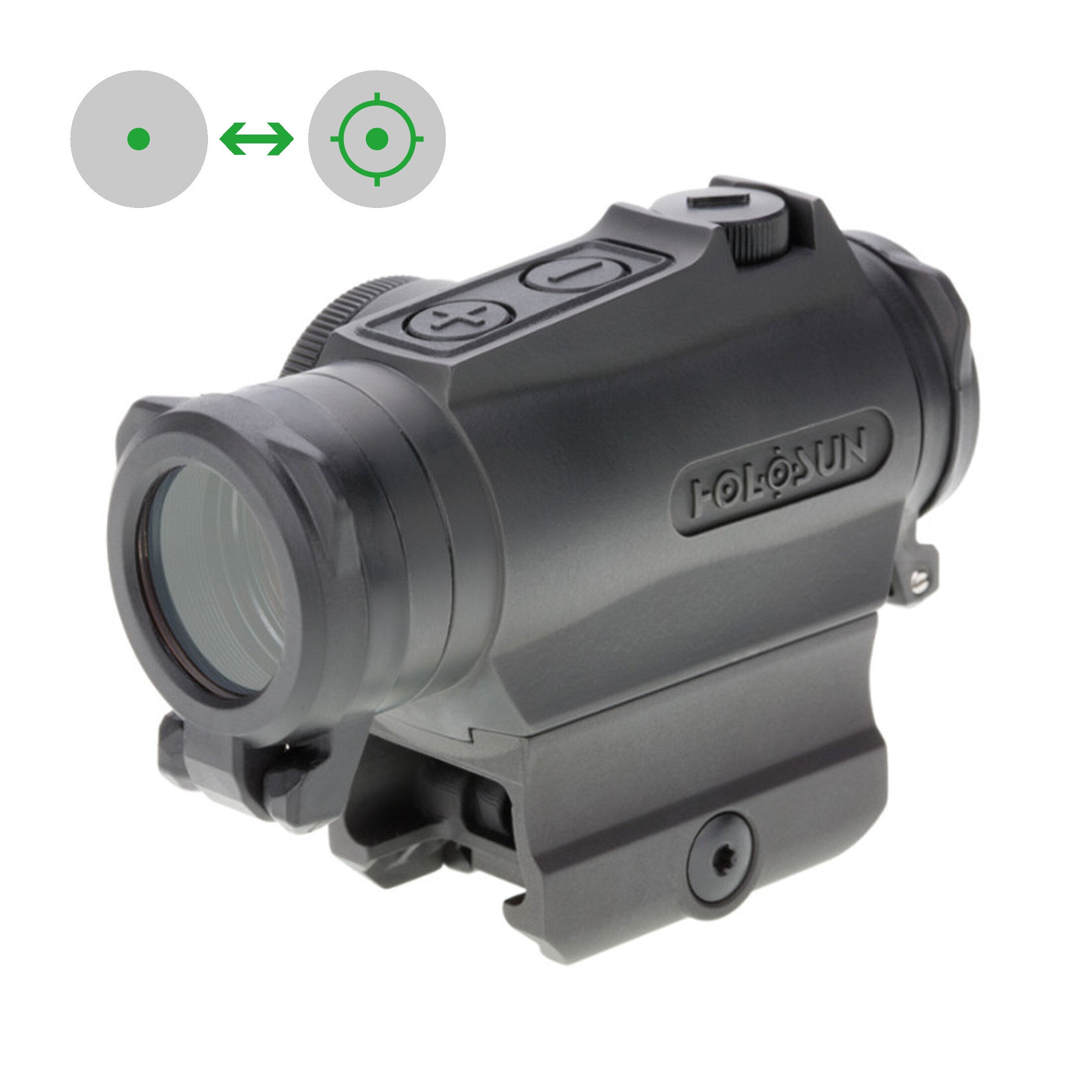 Holosun HE515GT-GR – retícula Circle Dot verde QD titanio