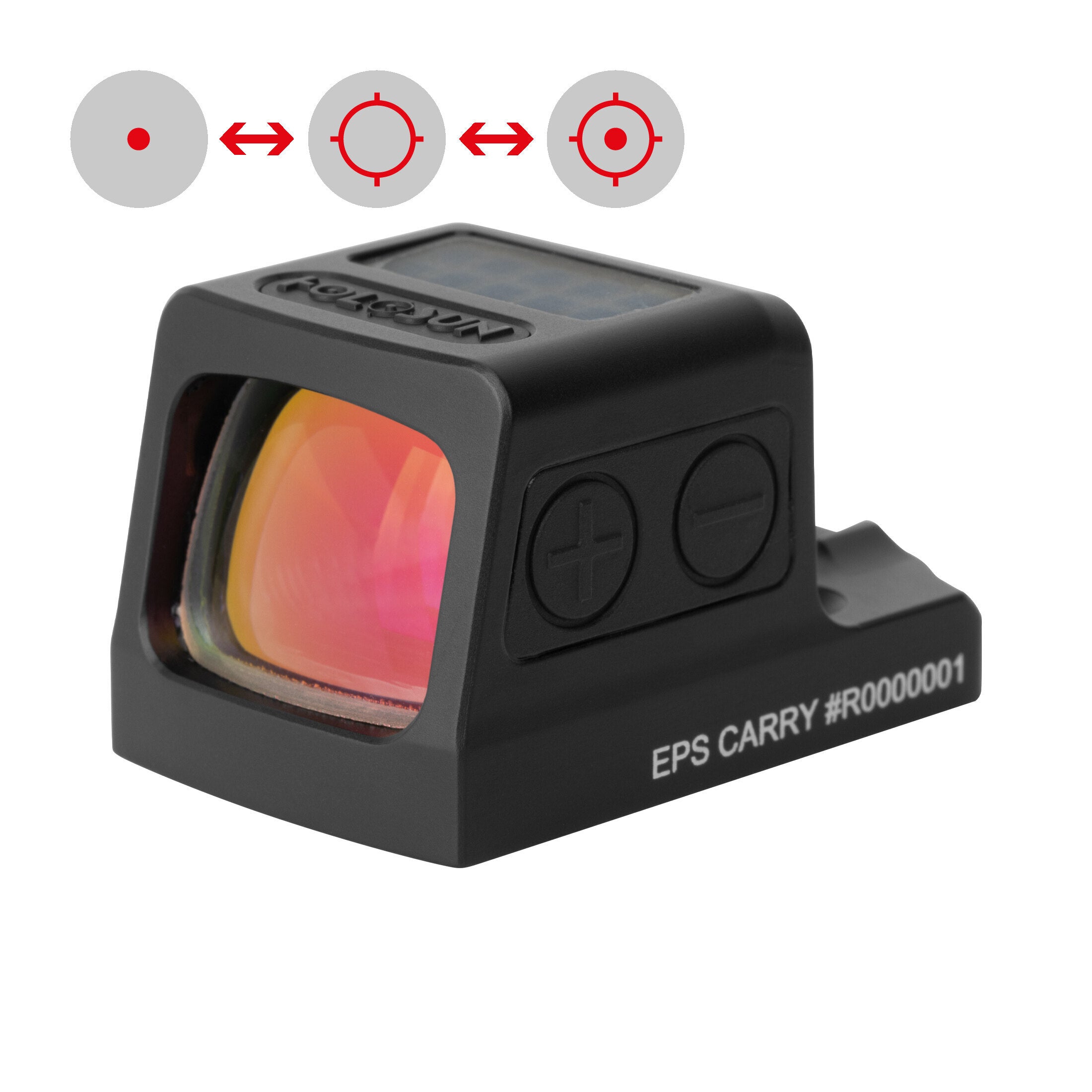 Holosun EPS Carry-RD-MRS – retícula múltiple roja de carcasa cerrada solar